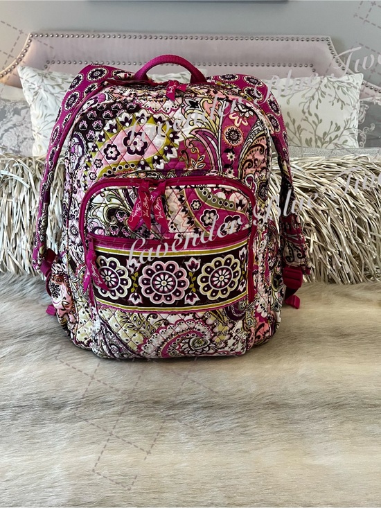 Vera Bradley Handbags - VERA BRADLEY Very Berry Paisley 2010 Essential Backpack Pink Purple Y2K Padded